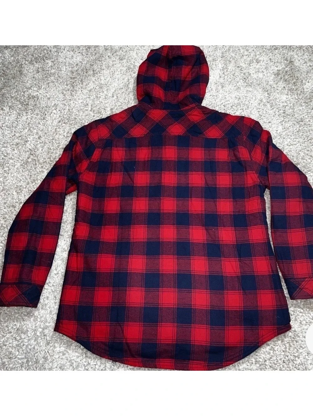 Red plaid  checkered men M cozy BOSTON TRADERS jacket men’s